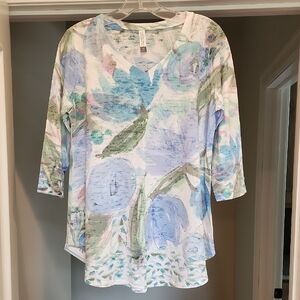 Floral V-Neck Women's Top